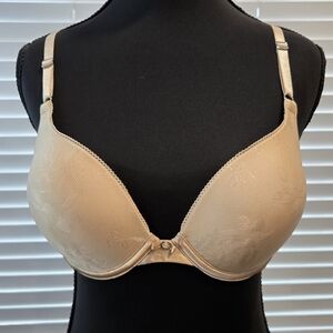 NWOT Vanity Fair Floral Beige Push Up Bra